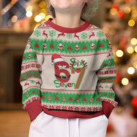 Funny Six Seven Meme Christmas Kid Ugly Christmas Sweater Santa Says 6 7 - Wonder Print Shop