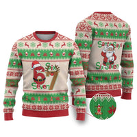 Funny Six Seven Meme Christmas Ugly Christmas Sweater Santa Says 6 7 - Wonder Print Shop