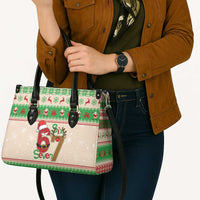 Funny Six Seven Meme Christmas Leather Bag Santa Says 6 7 - Wonder Print Shop