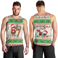 Funny Six Seven Meme Christmas Men Tank Top Santa Says 6 7 - Wonder Print Shop