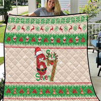 Funny Six Seven Meme Christmas Quilt Santa Says 6 7 - Wonder Print Shop