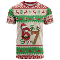 Funny Six Seven Meme Christmas T Shirt Santa Says 6 7 - Wonder Print Shop