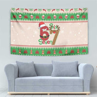 Funny Six Seven Meme Christmas Tapestry Santa Says 6 7 - Wonder Print Shop