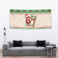 Funny Six Seven Meme Christmas Tapestry Santa Says 6 7 - Wonder Print Shop