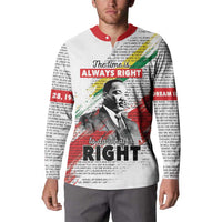 Martin Luther King Button Sweatshirt Honoring The Legacy White Version LT05 - Wonder Print Shop