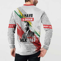 Martin Luther King Button Sweatshirt Honoring The Legacy White Version LT05 - Wonder Print Shop