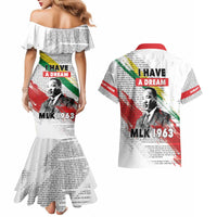 Martin Luther King Couples Matching Mermaid Dress and Hawaiian Shirt Honoring The Legacy White Version LT05 - Wonder Print Shop