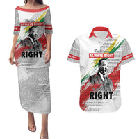 Martin Luther King Couples Matching Puletasi and Hawaiian Shirt Honoring The Legacy White Version LT05 - Wonder Print Shop