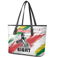 Martin Luther King Leather Tote Bag Honoring The Legacy White Version LT05 - Wonder Print Shop