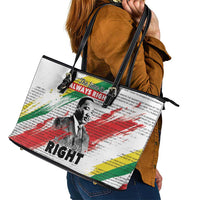 Martin Luther King Leather Tote Bag Honoring The Legacy White Version LT05 - Wonder Print Shop