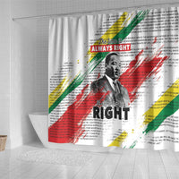 Martin Luther King Shower Curtain Honoring The Legacy White Version