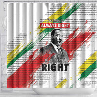Martin Luther King Shower Curtain Honoring The Legacy White Version