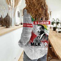Martin Luther King Women Casual Shirt Honoring The Legacy White Version LT05 - Wonder Print Shop