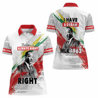 Martin Luther King Women Polo Shirt Honoring The Legacy White Version LT05 - Wonder Print Shop