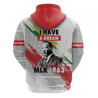 Martin Luther King Zip Hoodie Honoring The Legacy White Version LT05 - Wonder Print Shop