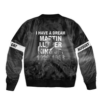 Martin Luther King MLK Sleeve Zip Bomber Jacket I Have A Dream LT05 - Wonder Print Shop