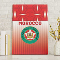 Morocco Football Canvas Wall Art 1994 Retro Red Version - Wonder Print Shop