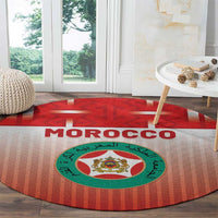 Morocco Football Round Carpet 1994 Retro Red Version - Wonder Print Shop