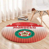 Morocco Football Round Carpet 1994 Retro Red Version - Wonder Print Shop