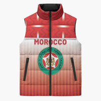 Custom Morocco Football Sleeveless Puffer Jacket 1994 Retro Red Version - Wonder Print Shop
