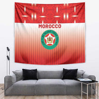 Morocco Football Tapestry 1994 Retro Red Version - Wonder Print Shop