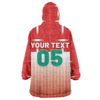 Custom Morocco Football Wearable Blanket Hoodie 1994 Retro Red Version - Wonder Print Shop