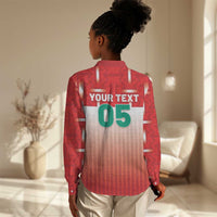 Custom Morocco Football Women Casual Shirt 1994 Retro Red Version - Wonder Print Shop