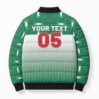 Custom Morocco Football Bomber Puffer Jacket 1994 Retro Green Version - Wonder Print Shop