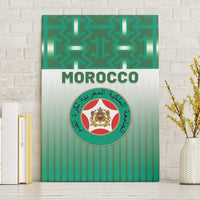 Morocco Football Canvas Wall Art 1994 Retro Green Version - Wonder Print Shop