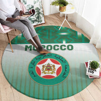 Morocco Football Round Carpet 1994 Retro Green Version - Wonder Print Shop