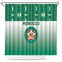 Morocco Football Shower Curtain 1994 Retro Green Version - Wonder Print Shop