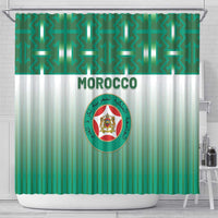 Morocco Football Shower Curtain 1994 Retro Green Version - Wonder Print Shop