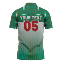 Custom Morocco Football Zipper Polo Shirt 1994 Retro Green Version - Wonder Print Shop