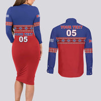Custom Cuba Baseball Couples Matching Long Sleeve Bodycon Dress and Long Sleeve Button Shirt Special Version