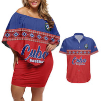 Custom Cuba Baseball Couples Matching Off Shoulder Short Dress and Hawaiian Shirt Special Version