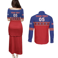 Custom Cuba Baseball Couples Matching Puletasi and Long Sleeve Button Shirt Special Version