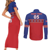 Custom Cuba Baseball Couples Matching Short Sleeve Bodycon Dress and Long Sleeve Button Shirt Special Version