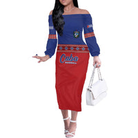Custom Cuba Baseball Off The Shoulder Long Sleeve Dress Special Version