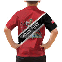 Personalized Trinidad and Tobago Family Matching Mermaid Dress and Hawaiian Shirt Coat Of Arms Flag Style