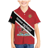 Personalized Trinidad and Tobago Family Matching Mermaid Dress and Hawaiian Shirt Coat Of Arms Flag Style