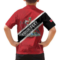 Personalized Trinidad and Tobago Family Matching Puletasi and Hawaiian Shirt Coat Of Arms Flag Style