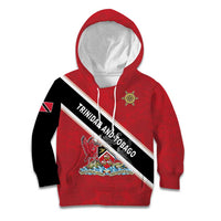 Personalized Trinidad and Tobago Kid Hoodie Coat Of Arms Flag Style