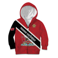 Personalized Trinidad and Tobago Kid Hoodie Coat Of Arms Flag Style