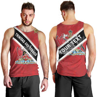 Personalized Trinidad and Tobago Men Tank Top Coat Of Arms Flag Style