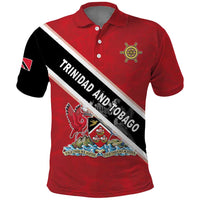 Personalized Trinidad and Tobago Polo Shirt Coat Of Arms Flag Style
