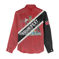 Personalized Trinidad and Tobago Women Casual Shirt Coat Of Arms Flag Style