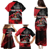 Personalized Trinidad and Tobago Family Matching Puletasi and Hawaiian Shirt Unique Style