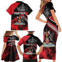 Personalized Trinidad and Tobago Family Matching Short Sleeve Bodycon Dress and Hawaiian Shirt Unique Style