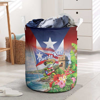 Puerto Rico Coqui Frog Laundry Basket Happy Emancipation Day