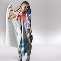 Puerto Rico Coqui Frog Hooded Blanket Happy Emancipation Day